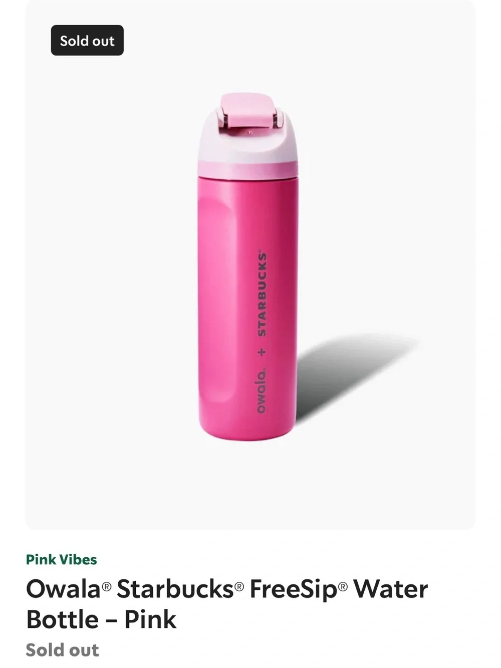 Starbucks Pink Vibes Owala Bottle